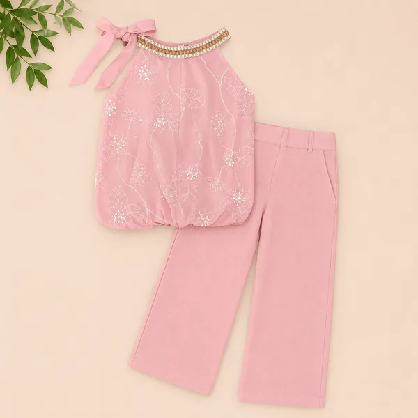 Rich_Rang_Girls_Floral_Print_One-Shoulder_Top_&_Palazzo_Co-Ord_Set