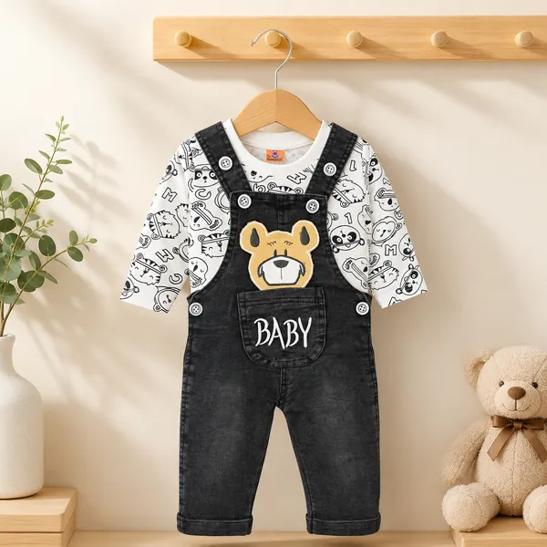 BUMBLEBEE_DENIM_BEAR_POCKET_DUNGAREE_OUTFIT_2-PIECE_SET