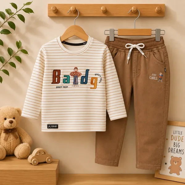 BUMBLEBEE_STRIPED_SWEATSHIRT_WITH_BROWN_JOGGER_PANT