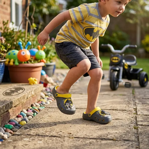Kids_Lightweight_EVA_Clogs_|_Batman_Theme_Cartoon_Charm_Slip-On_Garden_Clogs_with_Adjustable_Back_Strap_for_Boys_&_Girls