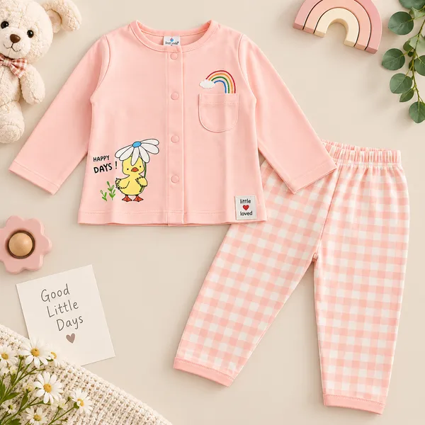 First_Smile_Baby_Unisex_Duck_Print_Cotton_Night_Suit_Set