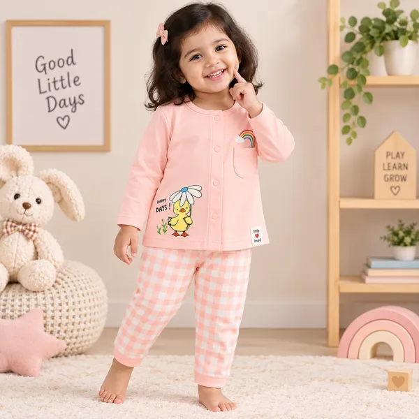 First_Smile_Baby_Unisex_Duck_Print_Cotton_Night_Suit_Set