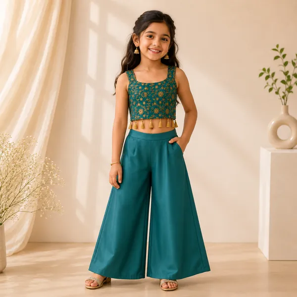 Girls_Embroidered_Crop_Top_&_Palazzo_Co-Ord_Set_|_Stylish_Sleeveless_Ethnic_Wear_for_Girls_|_Festive_Party_Wear_Kids_Outfit
