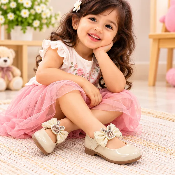 GIRLS_CREAM_BOW_PARTY_WEAR_SHOES_WITH_RHINESTONE_BUTTERFLY
