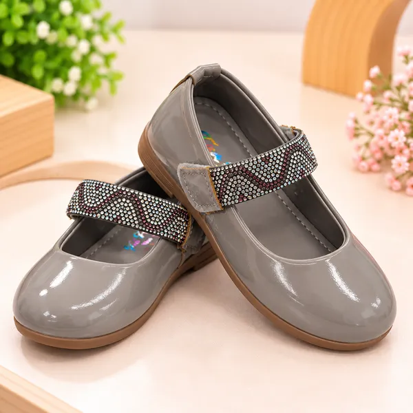 GIRLS_GREY_GLOSSY_PARTY_WEAR_SHOES_WITH_RHINESTONE_STRAP
