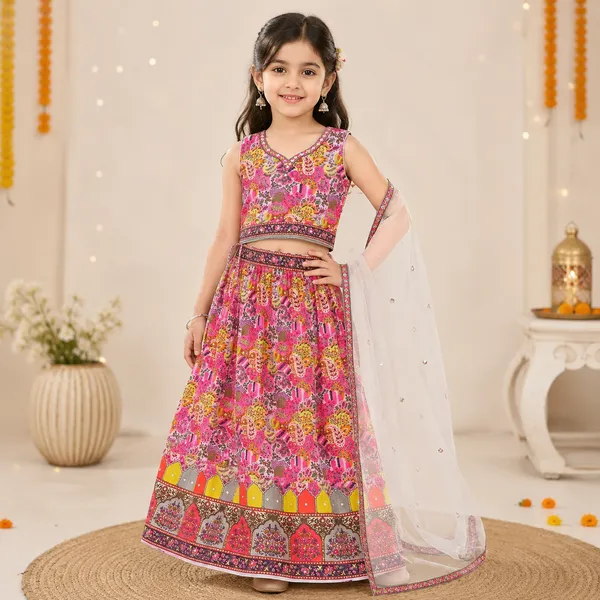 Girls_Printed_Crop_Top_with_Flared_Lehenga_Skirt_&_Dupatta_Ethnic_Co-Ord_Set