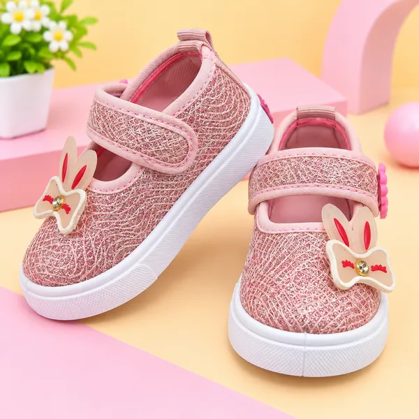 Girls_Pink_Butterfly_Bow_Velcro_Casual_Shoes