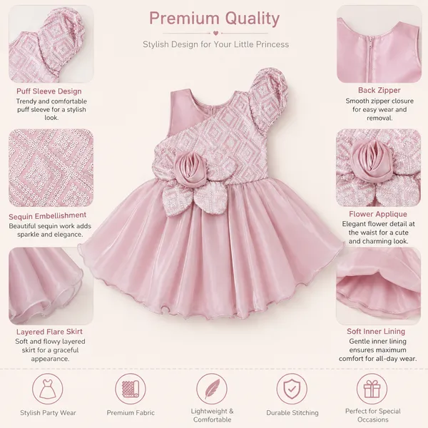 Girls_One_Shoulder_Floral_Party_Wear_Dress_|_Designer_Organza_Satin_Frock_for_Kids