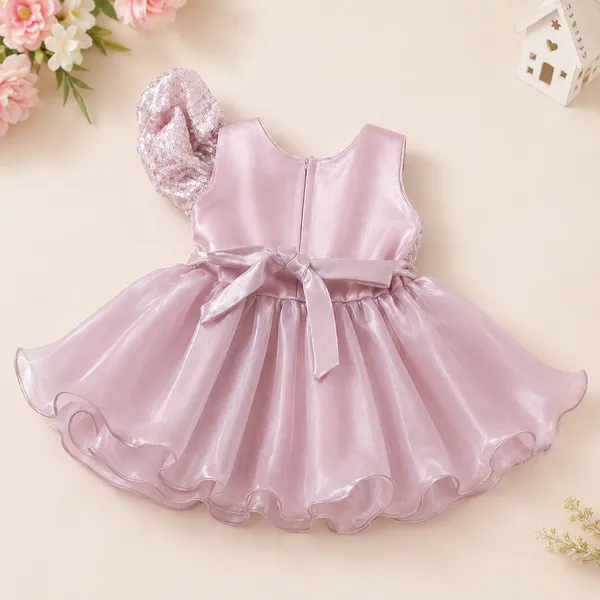 Girls_One_Shoulder_Floral_Party_Wear_Dress_|_Designer_Organza_Satin_Frock_for_Kids