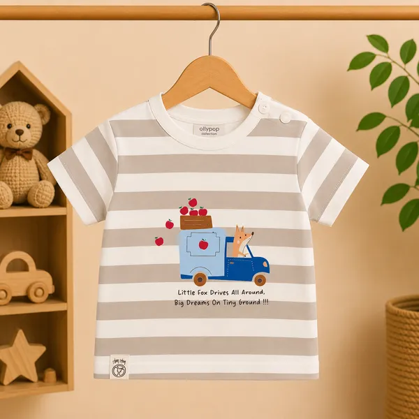 Ollypop_Kids_Cotton_Printed_Striped_T-Shirt_&_Solid_Shorts_Clothing_Set_|_Half_Sleeve_Round_Neck_|_Soft_&_Breathable_Summer_Co-ord_Set