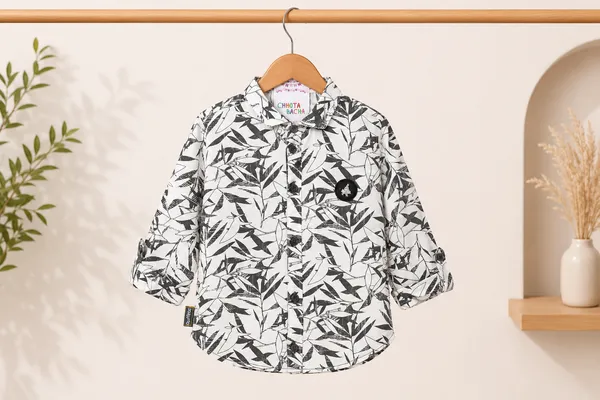 GUFFKID_GREY_LEAF_PRINT_SHIRT_&_GREY_PANT_SET