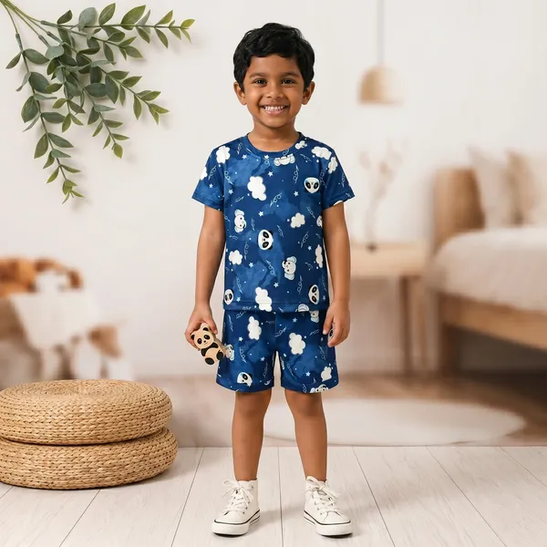 DOLPHIN_CUTE_CARTOON_PRINTED_KIDS_CO-ORD_SET_(T-SHIRT_&_SHORTS_COMBO)_FUN_SUMMER_COLLECTION