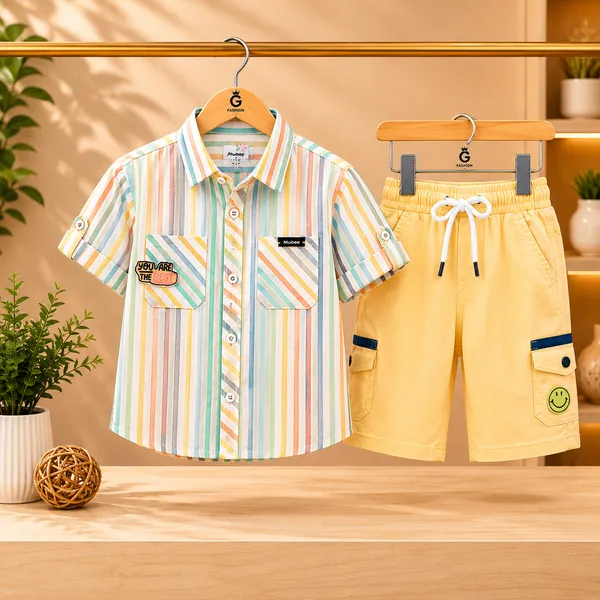 Miniboo_Stylish_Striped_Shirt_&_Lemon_Shorts_Set
