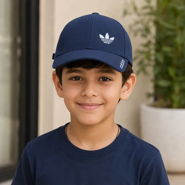 Kids_Cotton_Baseball_Cap_withAdidas_Front_Logo_|_Adjustable_Curved_Brim_Cap_|_Navy