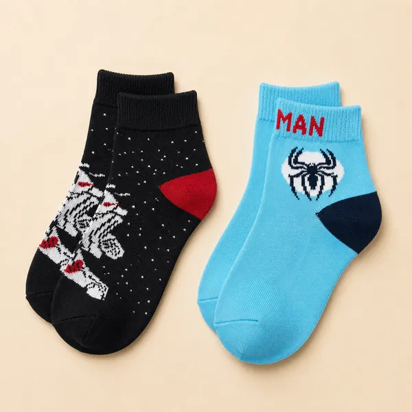 Kids_Assorted_Ankle_Socks_Pack_of_2_|_Soft_&_Breathable_Cotton_Blend_|_Everyday_Casual_Socks_|_Random_Design_(2_Pairs)
