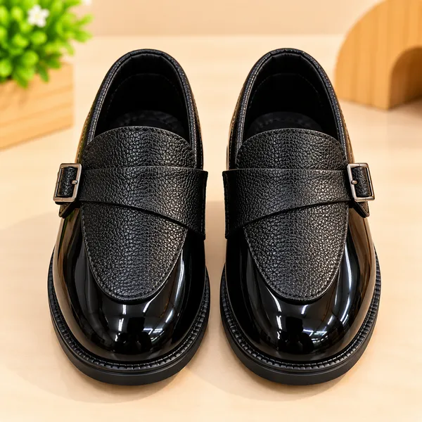 KIDS_BOYS_CLASSIC_BLACK_BUCKLE_LOAFER_SHOES