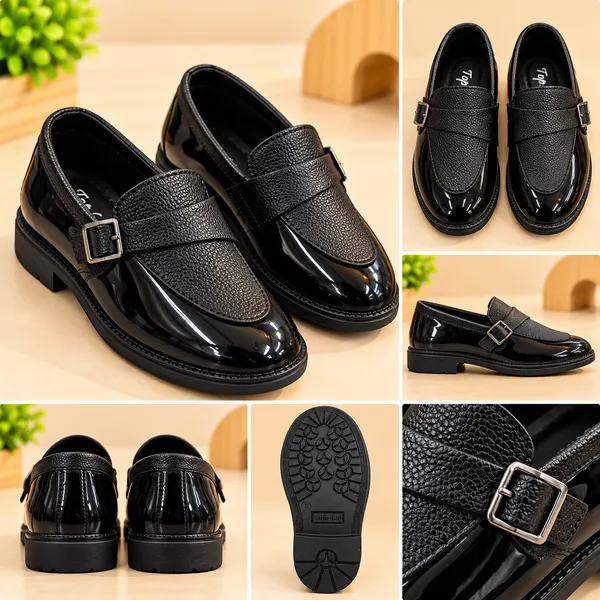 KIDS_BOYS_CLASSIC_BLACK_BUCKLE_LOAFER_SHOES