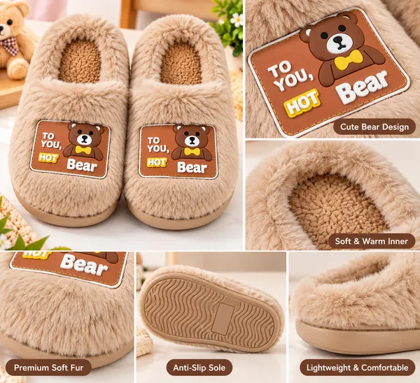 KIDS_FLUFFY_TEDDY_BEAR_WINTER_SLIPPERS