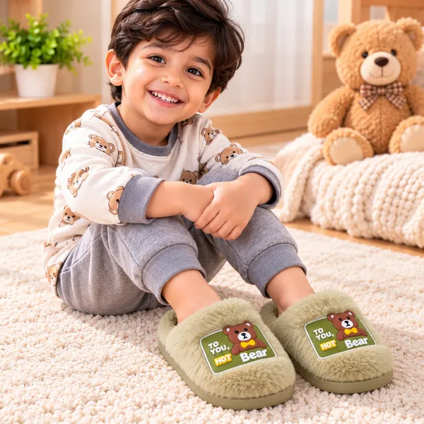 KIDS_FLUFFY_TEDDY_BEAR_WINTER_SLIPPERS