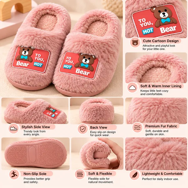 KIDS_FLUFFY_TEDDY_BEAR_WINTER_SLIPPERS