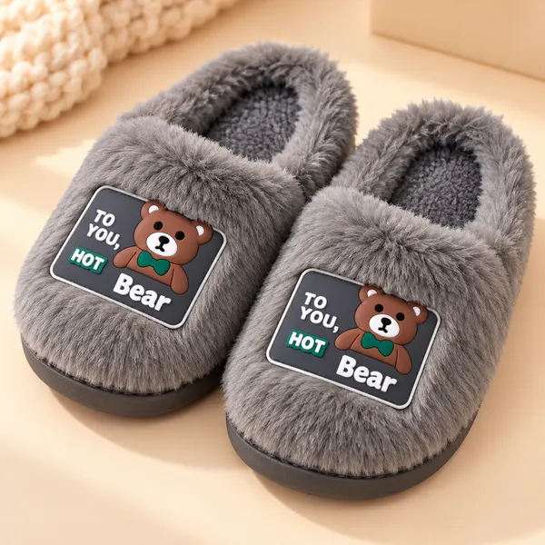 KIDS_FLUFFY_TEDDY_BEAR_WINTER_SLIPPERS