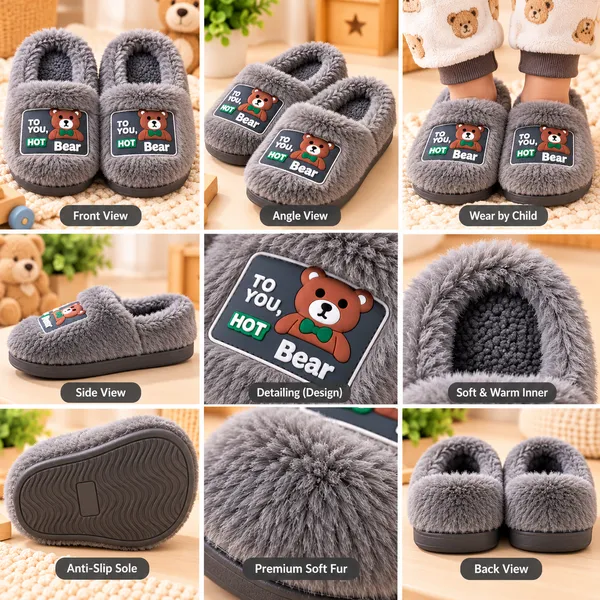 KIDS_FLUFFY_TEDDY_BEAR_WINTER_SLIPPERS