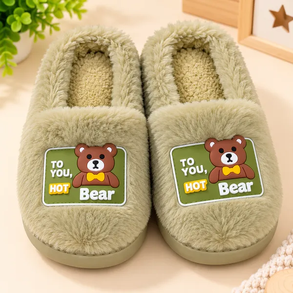 KIDS_FLUFFY_TEDDY_BEAR_WINTER_SLIPPERS