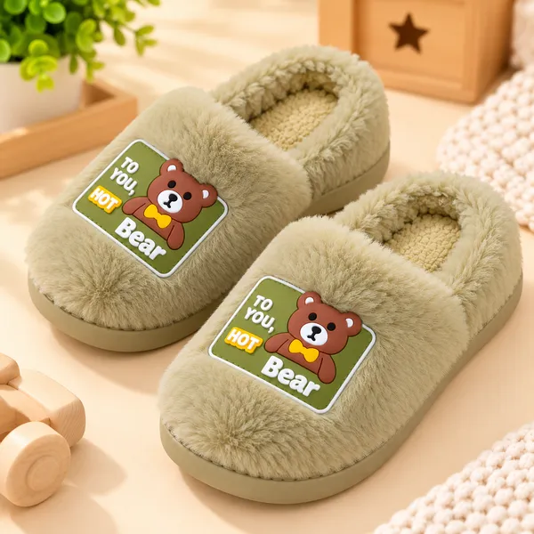 KIDS_FLUFFY_TEDDY_BEAR_WINTER_SLIPPERS