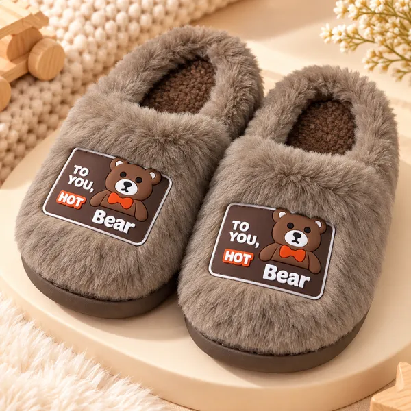 KIDS_FLUFFY_TEDDY_BEAR_WINTER_SLIPPERS