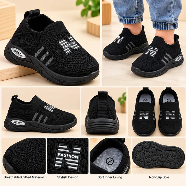KIDS_KNIT_BLACK_SPORTS_SLIP-ON_SHOES