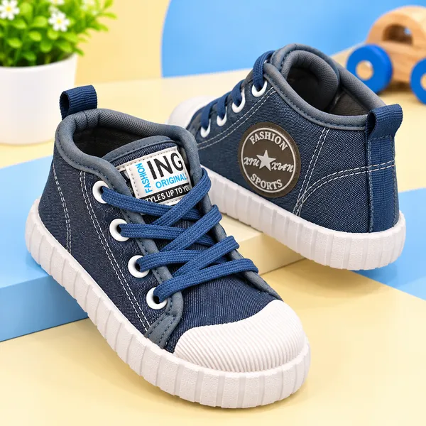 KIDS_NAVY_BLUE_HIGH-TOP_LACE-UP_SHOES_WITH_WHITE_TOE_CAP