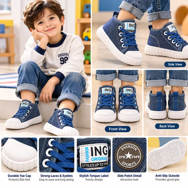 KIDS_NAVY_BLUE_HIGH-TOP_LACE-UP_SHOES_WITH_WHITE_TOE_CAP