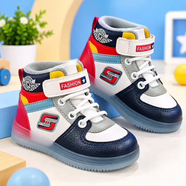 KIDS_RED_WHITE_NAVY_FASHION_HIGH-TOP_SHOES