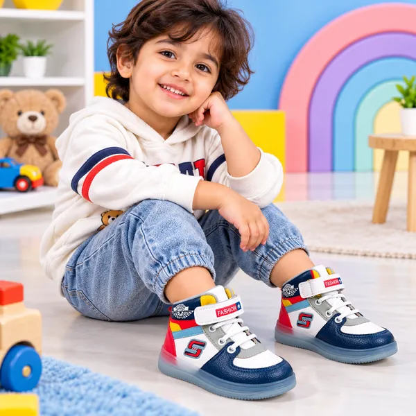KIDS_RED_WHITE_NAVY_FASHION_HIGH-TOP_SHOES