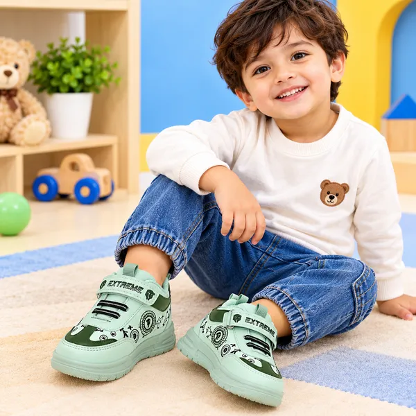 KIDS_TRENDY_MINT_GREEN_VELCRO_SNEAKERS