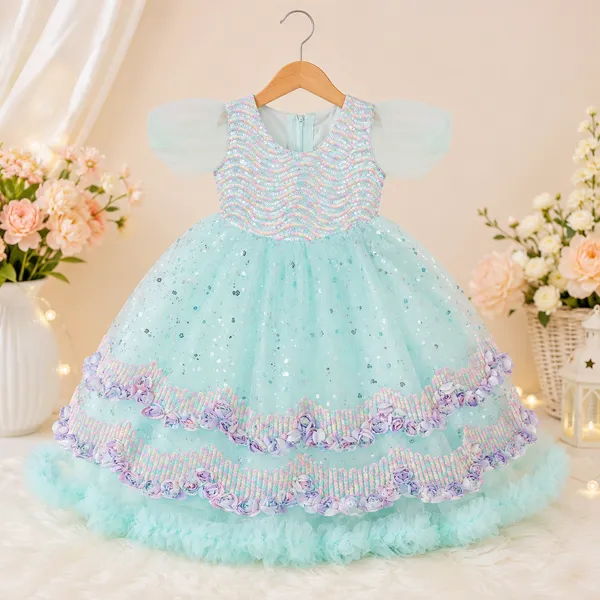 Girls_Princess_Party_Wear_Sequin_Net_Gown_|_Floral_Embellished_Puffy_Dress_with_Butterfly_Sleeves_|_Birthday,_Wedding_&_Festive_Dress_|_Sky_Blue