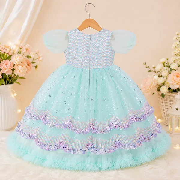 Girls_Princess_Party_Wear_Sequin_Net_Gown_|_Floral_Embellished_Puffy_Dress_with_Butterfly_Sleeves_|_Birthday,_Wedding_&_Festive_Dress_|_Sky_Blue