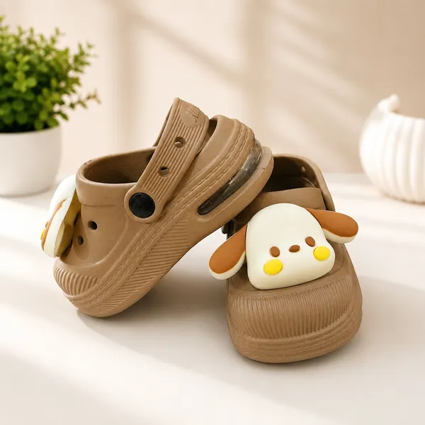 Kids_Beige_LED_Light-Up_EVA_Clogs_with_Cute_Puppy_Charm