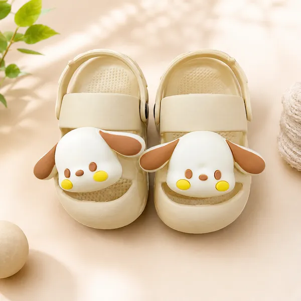 Kids_Beige_LED_Light-Up_EVA_Clogs_with_Cute_Puppy_Charm