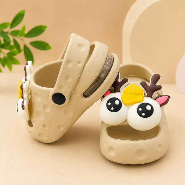 Kids_Beige_Lightweight_EVA_Clogs_with_Cute_Reindeer_Charm
