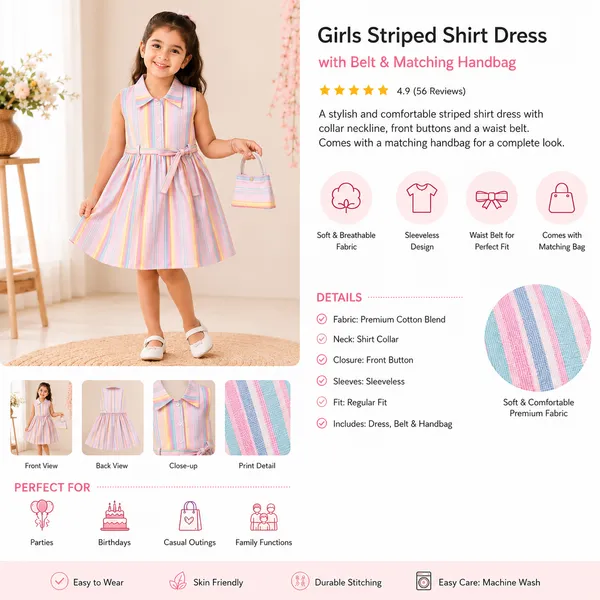 Girls_Striped_Shirt_Dress_with_Matching_Handbag_|_Sleeveless_Cotton_Casual_Dress_for_Kids