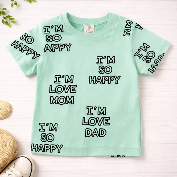 Mini_Donuts_Kids_Cotton_T-Shirt_&_Shorts_Set_I_am_So_Happy_Printed_Co-ord_Outfit