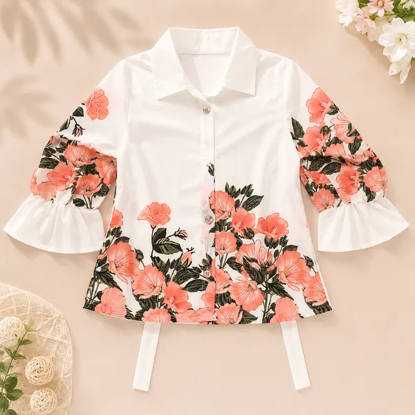Girls_Floral_Print_Shirt_&_Flared_Plazo_Co-Ord_Set