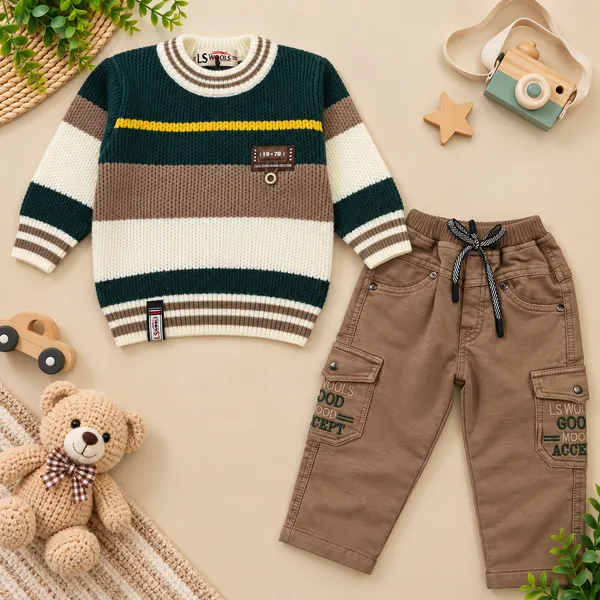 LS_Wools_Boys_Full_Sleeve_Striped_Sweater_With_Cargo_Pants_Set