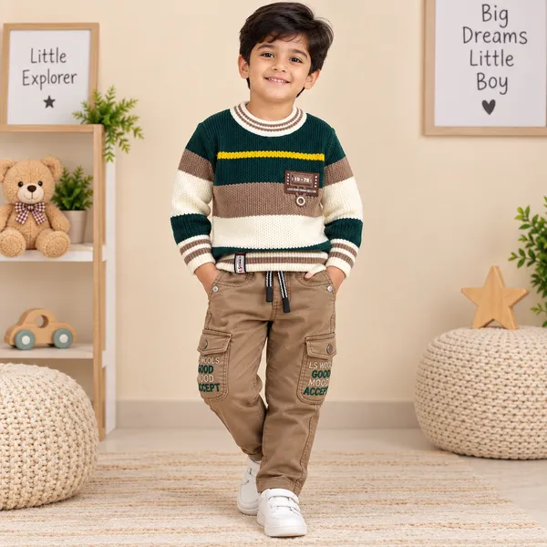 LS_Wools_Boys_Full_Sleeve_Striped_Sweater_With_Cargo_Pants_Set