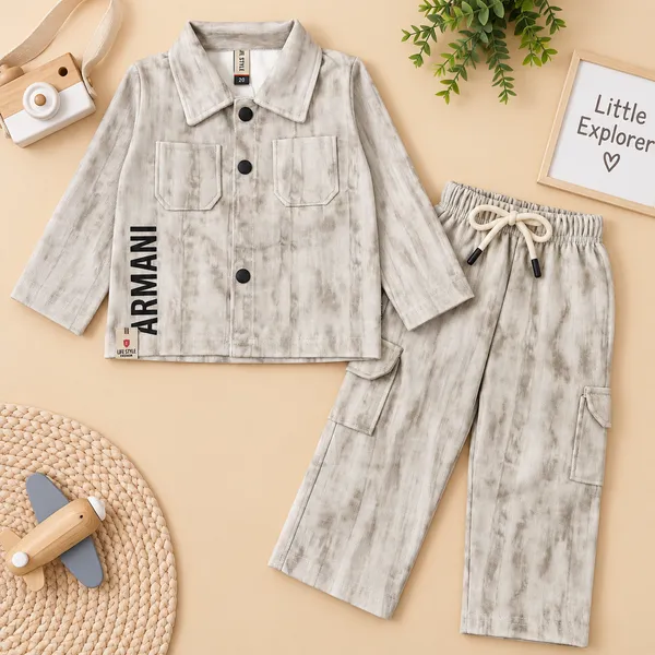 Life_Style_Boys_Textured_Jacket_And_Cargo_Pant_Set