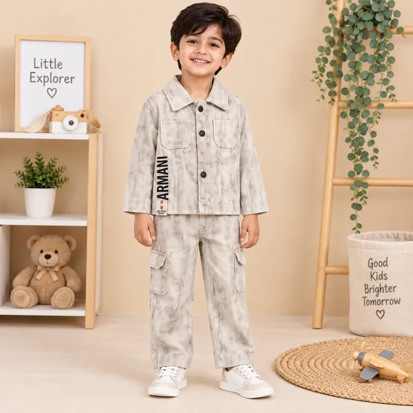 Life_Style_Boys_Textured_Jacket_And_Cargo_Pant_Set
