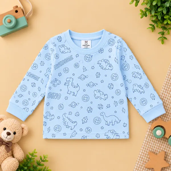 Little_Folks_Baby_Boys_Dino_Friends_Fleece_Overall_Set