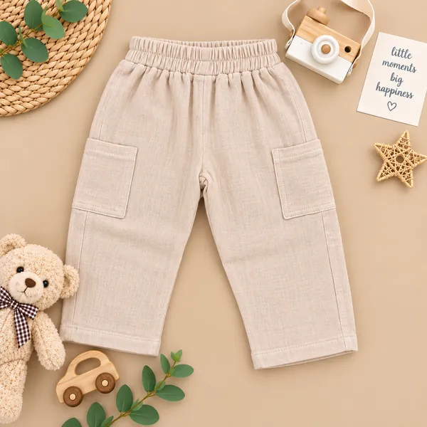 Little_Folks_Boys_Beige_Blazer,_Star_Printed_T-Shirt_&_Cargo_Pants_Set