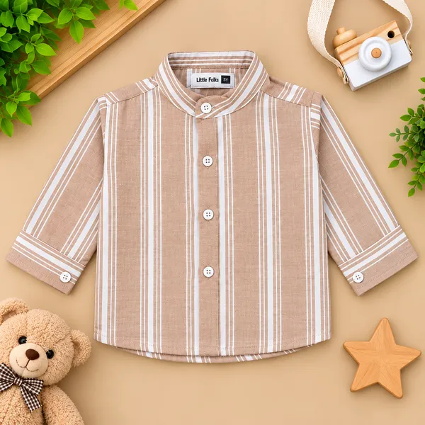 Little_Folks_Boys_Striped_Shirt_&_Cargo_Pants_Set